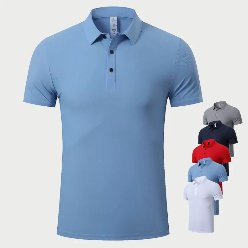 Embroidered Men's T-shirts Fit Eco-friendly Short Sleeve Athletic Polo Shirts Casual Collared Custom Polo T-shirt for Men