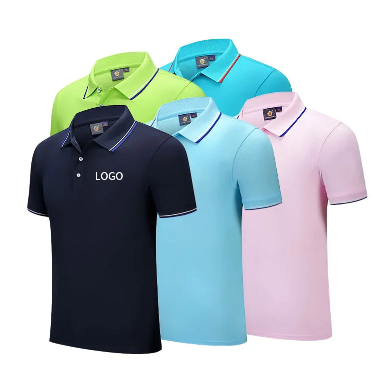 Custom Embroidered Print Logo Polo Shirts Plain Silk Cotton Mens T Shirt Polo