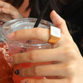 Chris April Fashion Jewelry PVD Gold Plated 316L Stainless Steel Non-tarnish Round Brilliant Cut Zircon Ring for Gift