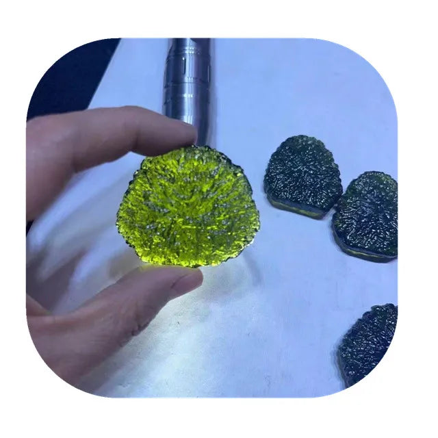 New Arrivals Rough Minerals Gemstone Dark Green Maldavite Meteorites Raw Stone for Sale