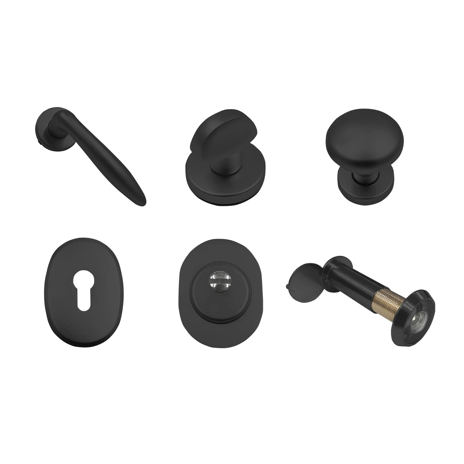 Euro Style Silver Security Metal Front Door Lock Handle Set for House Hardware Repair Kit Door Handle Set