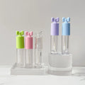Factory Spot 2.5ml Bow Head Lip Gloss Tube Transparent Cosmetic Packaging Screw Available Pink Purple Black for Lipstick Cream