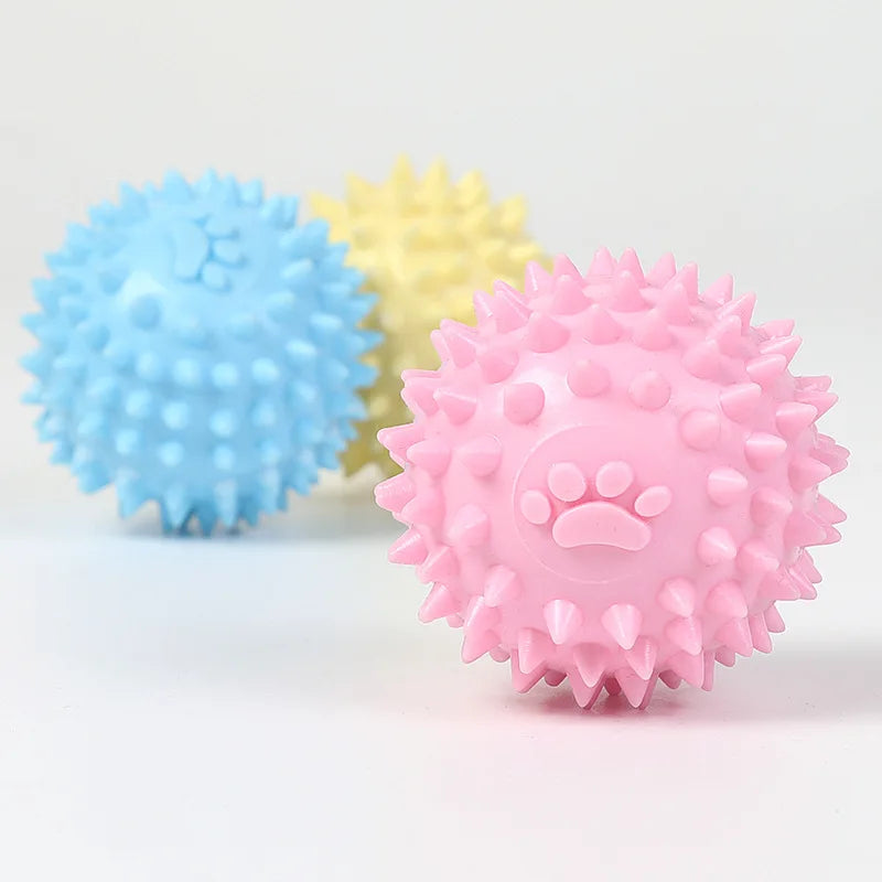 Wholesale Educational Toy Thorn Ball Cluster Soft Rubber Cat Toy Bell in Ball