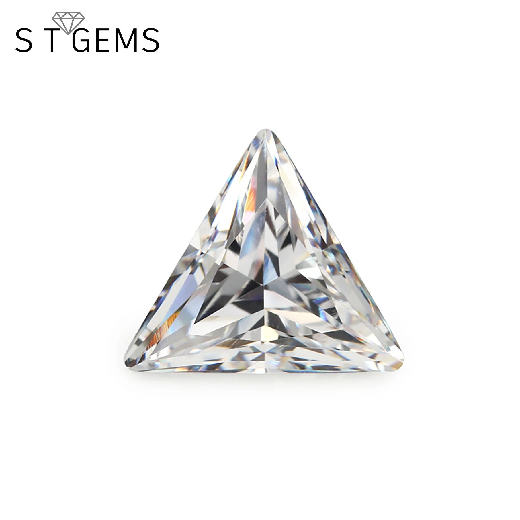 Loose Gemstones White Triangle Shape Synthetic Cubic Zirconia for Jewelry