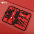 Professional 15PCS Manicure Pedicure Toe Nail Tools Set Kit Stainless Steel Nail Cutter Trimmer Ear Pick Midnight Green Beauty
