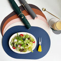 Tableware Pad PU Leather Placemat Oil Water Heat Insulation Non-Slip Plate Mat Home Table Mat for Dining Table