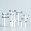 8oz 250g 500g Plastic Pots Cosmetic Body Scrub Container Empty Pet Plastic Jars With Aluminum Lids