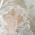 New Style Luxurious 3D Fish Thread Embroidery White Lattice Flower DIY Accessories for Wedding Dress Headwear 100% Polyester