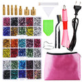 QIAO Heat Applicator Rhinestone Machine Wand Iron on Tool Pink Black Purple Hotfix Rhinestone Applicator for Clothing