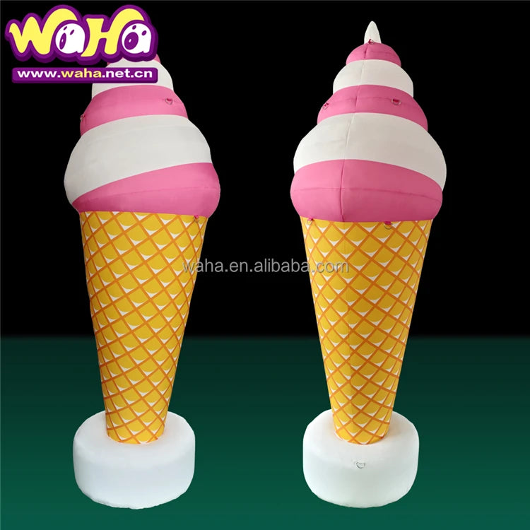 Giant Inflatable Ice Cream Cone Balloon 2m Size CE Certified Indoor/Outdoor Use for Advertising Decoration