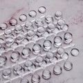 New 120 Pcs Transparent Crystal Round Nail Beads Tips (Elegant Style) for Nail Art Salon Use and Color Chart Board