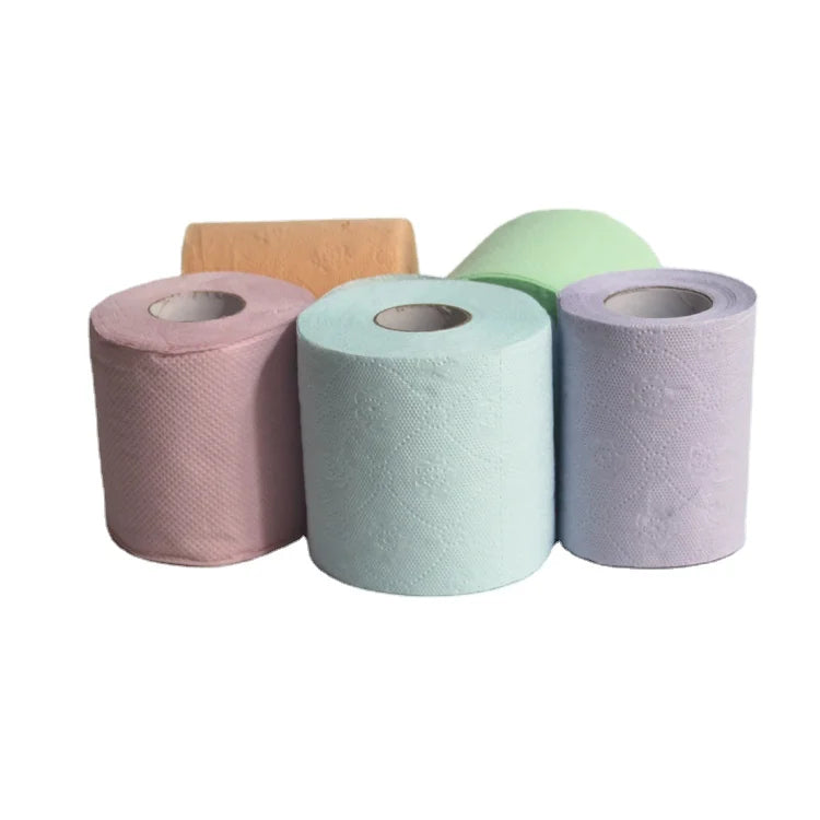 Bluk Black Pink Colored ultra Soft Bamboo Virgin Toilet Tissue Paper Roll for Holder Dispenser