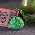 Fashion Jadeite Buddha Guanyin Lucky Amulet Women Men Pendant Charm Necklace Jewelry Gifts