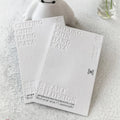 Custom Luxury Invitation Card Emboss/deboss logo Recycle White Paper Business Card Printing With Own logo