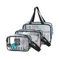 Wholesale Customizable Foldable Portable Travel Makeup Tote Bag for Women Cute Transparent PVC Bathroom Storage