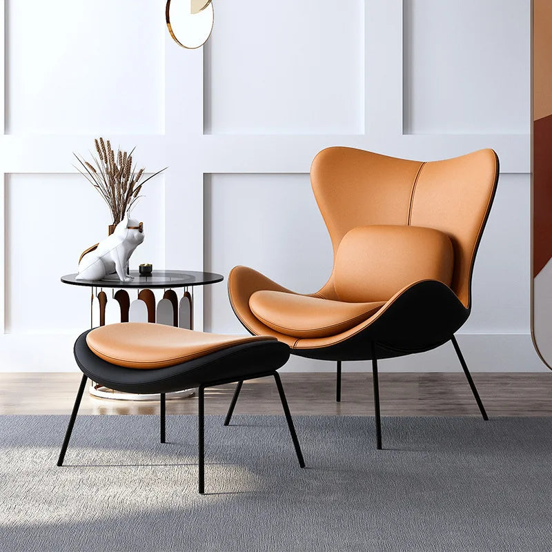 Nordic Best-selling Sofa Chair Living Room Lounge Chair Comfortable Backrest Footrest Waterproof Fabric Lounge Chair