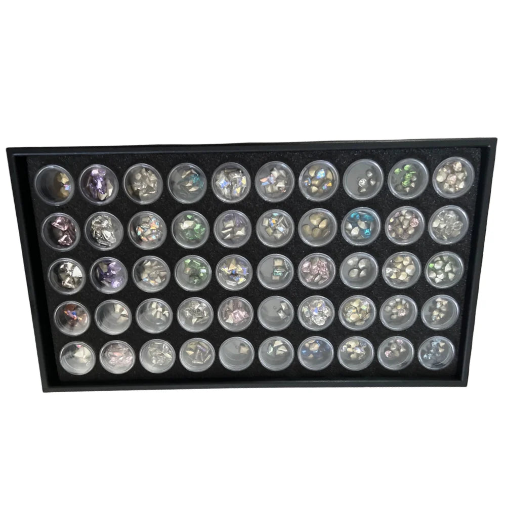 Nail/Tooth Rhinestones Gem Decoration Display Box Plastic Decoration Storage Jars Boxes with Lid