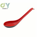 Wholesale Restaurant Soup Spoon in Red and Black Made of Plastic Melamine