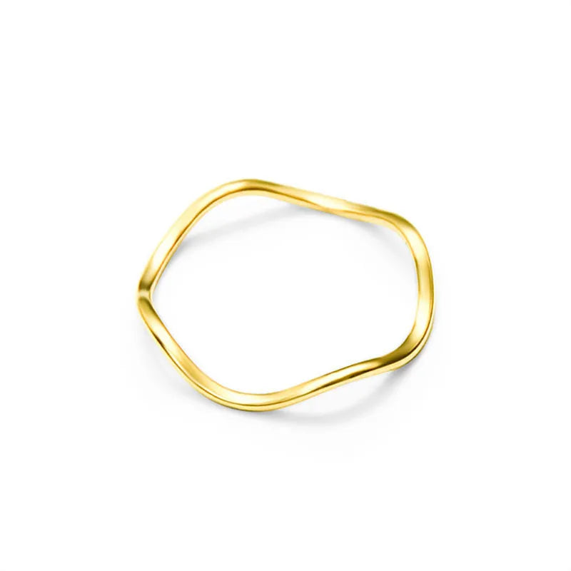 Korean Tide Ins Wind Small Circle Fold Ring Design Emotional Partner Titanium Steel Ring Tail Ring Hand Ornaments
