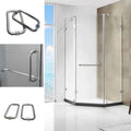 Minimalist Frameless Shower Room Glass Door Handle 304 Stainless Steel Bathroom Partition Sliding Door Handle Handrail