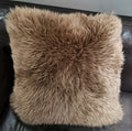 Solid Natural Sheepskin Fur Pillow Red Brown Gray Long Sheep Fur Cushion Custom Color for Home Hotel Patchwork Techniques