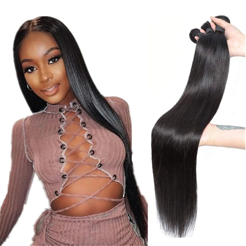 Beauty Bone Straight Mink Brazilian Virgin Human Hair Weave Bundles Wholesale Cuticle Aligned Human Hair Extension Vendor