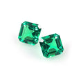 Wholesale Green Lab Created Emerald Asscher Cut Colombian Zambian Hydrothermal Emerald Synthetic Lab Growth Emerald Gemstone