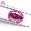 Yingma Loose Moissanite Stone Factory Direct Lab Created Gemstone Diamond Moissanite Loose Oval pink Moissanite