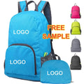 Wholesale Waterproof Cheap Small Quantity Custom logo Promotion Lightweight Daily Backpack Foldable Shopping Travel Backpack Bag