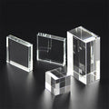 Wholesales Creative White Embryo Cube Glass Crystal Cube Transparent Crystal 3d Laser Engraving Crystal Cube