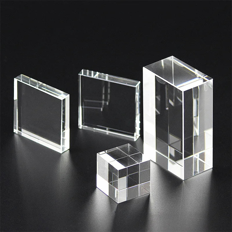 Wholesales Creative White Embryo Cube Glass Crystal Cube Transparent Crystal 3d Laser Engraving Crystal Cube