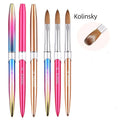 Professional Salon 100% Kolinsky Metal Handle Acrylic Nail Art Brush DIY Drawing Pen