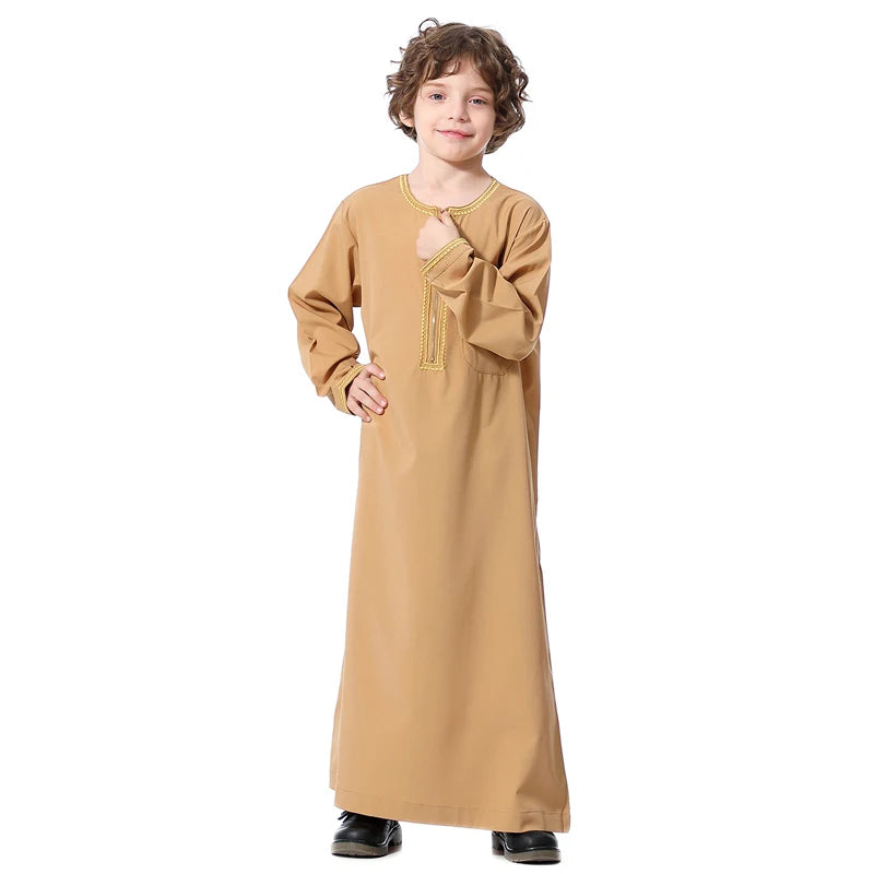 Wholesale Muslim Boys Abaya Islamic Clothing Kids Abaya Traditional Muslim Clothing