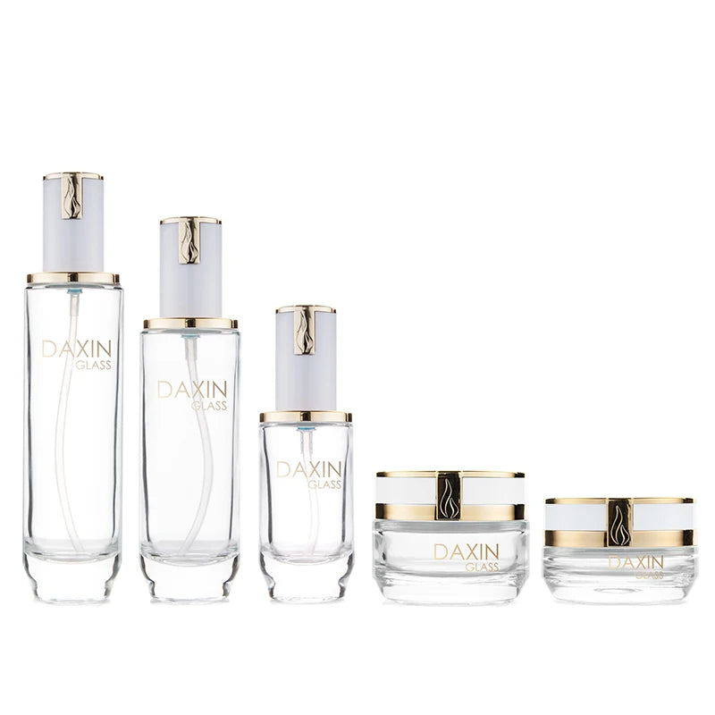 Lady Cosmetics Packaging 20g 40g Glass Bottle Acrylic Luxury Empty Lotion Bottle and Cream Jar/Container
