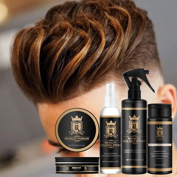 ROYALTY Custom Logo Strong Hold Fast Drying Shine Hairspray Color Safe Long-lasting Spritz Hair Holding Spray