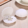 Tongxing Shell Shape Storage Box Lovely Velvet Display Wedding Engagement Ring Earrings Necklace Bracelet Jewelry Gift Holder