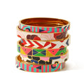 2025 New Design Color Painted Enamel Waterproof Stainless Steel Bracelet 18K Gold Plated Bangle Jewelry for Women