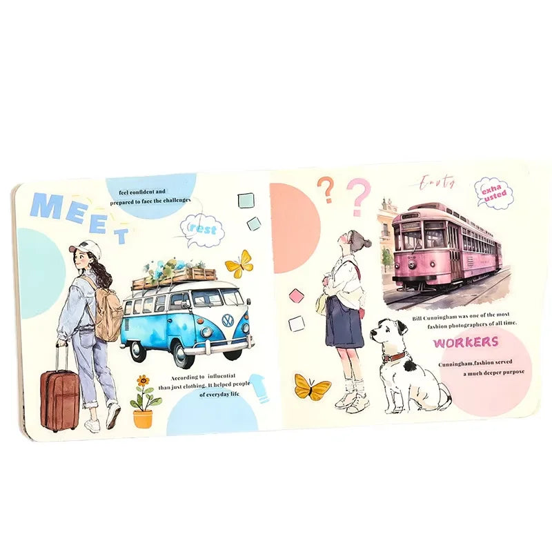 20 Stickers Per Pack Chasing the Ordinary Series Character Cutout Handbook Sticker Book