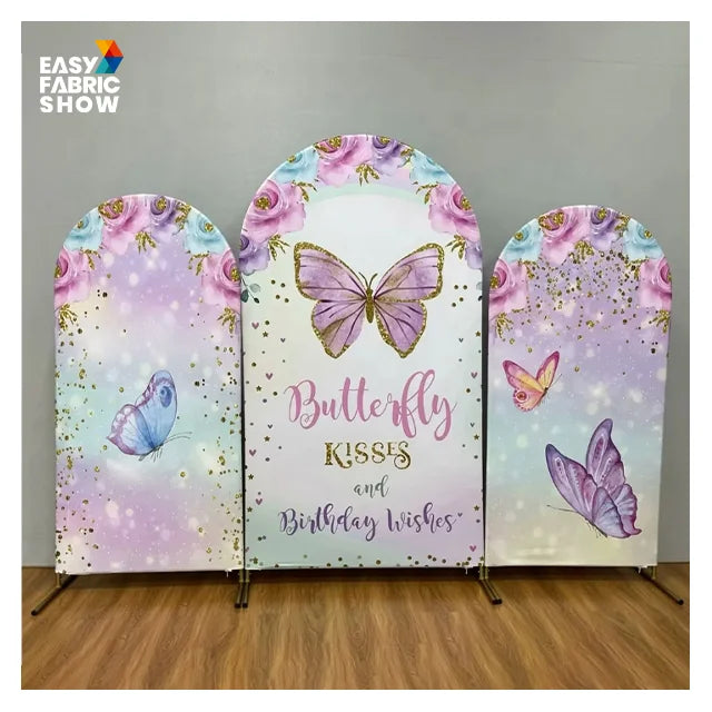 Hot Selling Customized All Color Cartoon Kids Birthday Party Arch Backdrop Stand with logo
