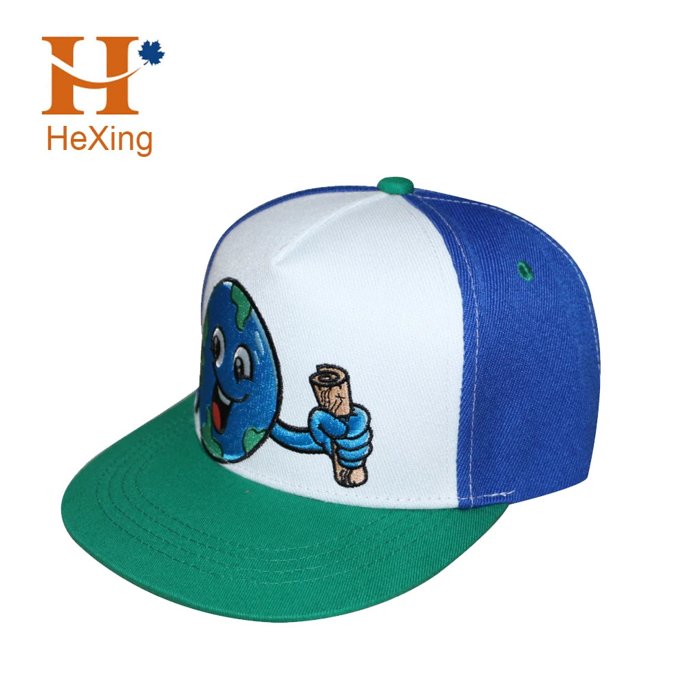 Hot Sale Acrylic 5 Panel Snapback Cap With Custom Embroidery Logo