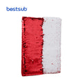 BestSub Wholesale Custom Red With White Sublimation Blank Journal A5 Sequin Notebook Hard Cover