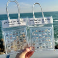 36 Grids Acrylic Magnetic Seashell Display Box Transparent Sea Shell Storage Box Bag Seashell Beads Charms