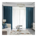 Innermor Custom Made Luxury Blackout Embossed Cloth Silk Feeling Drapes Curtains for Living Room  Window Bedroom