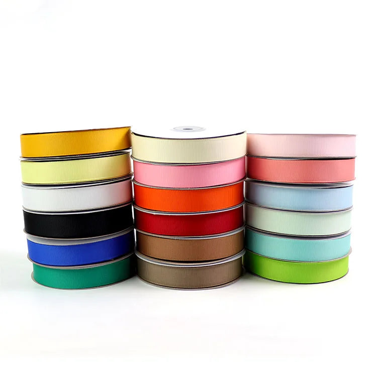 Wholesale 1 Inch 25mm 100% Polyester Grosgrain Ribbon 100 Yards Per Roll for Gift Packing Christmas Wrapping Decoration