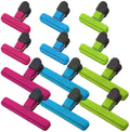 Pack of 12 Colorful Plastic Chip Bag Clips Seal Pour Food Storage Bag Sealing Clip Kitchen Clip