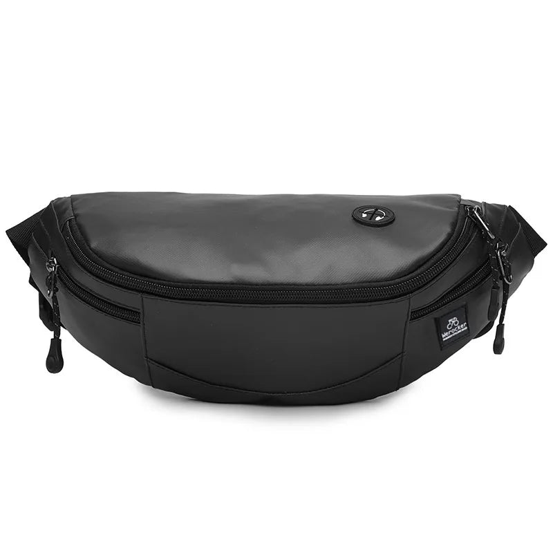 Korean Messenger Shoulder Sling Bag Waterproof Pu Leather Casual Sports Boy Chest Bag Leisure Men Waist Bag