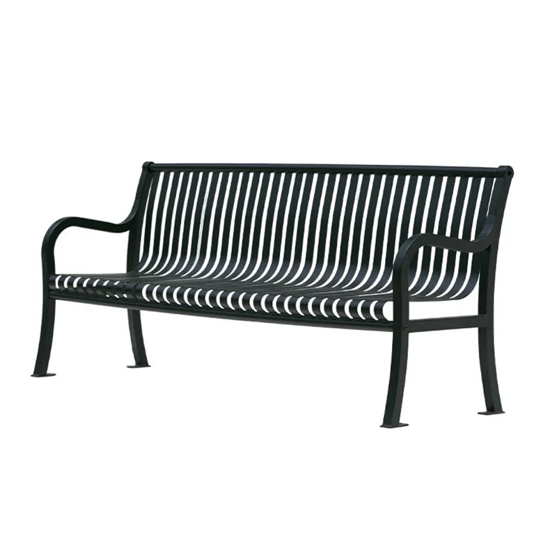 Outdoor Furniture Classic Easy Metal Bench Public Park Comfortable Steel Bench Seating Garden Patio Seat Benches for Outside