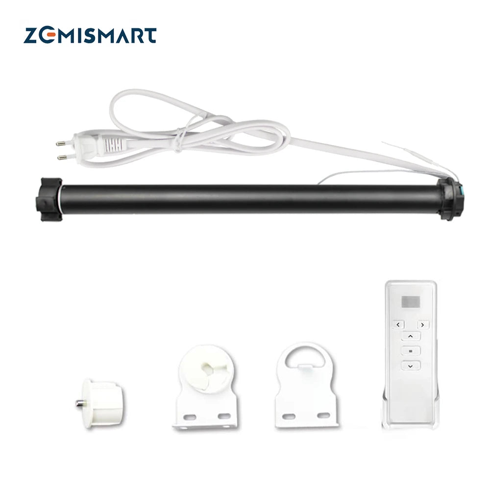 Zemismart Tuya Zigbee Roller Shade Motor Smart Blinds Shutters Alexa Google Home Zigbee 2MQTT DeCONZ 38mm Tube Electric Engine