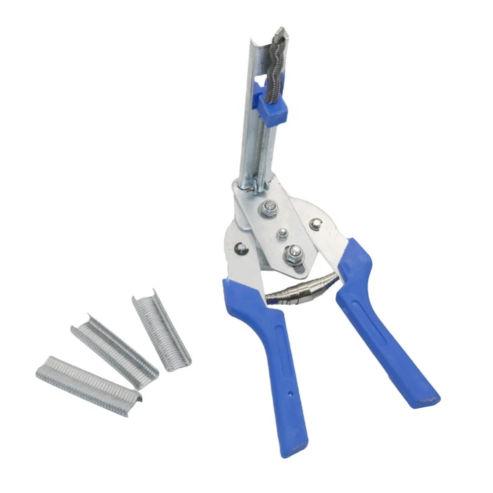 Fastening Clamp Installation Poultry Cage Wire Fencing Plier Hog Ring Pliers Tools with 600 M Nails