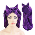 Good Quality Custom Satin Bonnets Women Braid Bonnet for Sleeping with Ties Satin Edge Pocket Bonnet